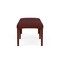 Lesro Lenox Wood 2 Seat Bench Wood Frame, Mahogany, RF Nebbiolo Upholstery LW2001 - alternate 2